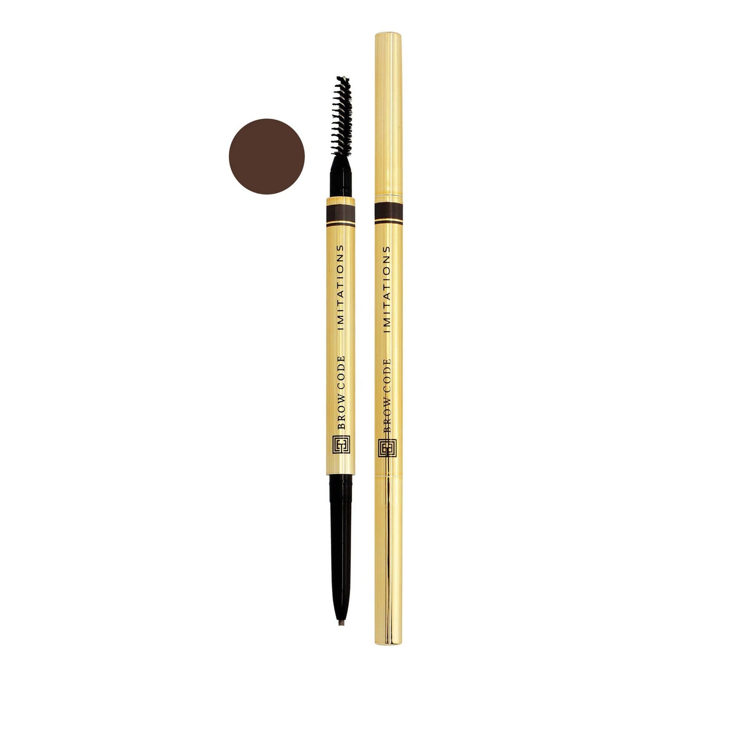 - color-brunette-natural-brown with swatch on a white background