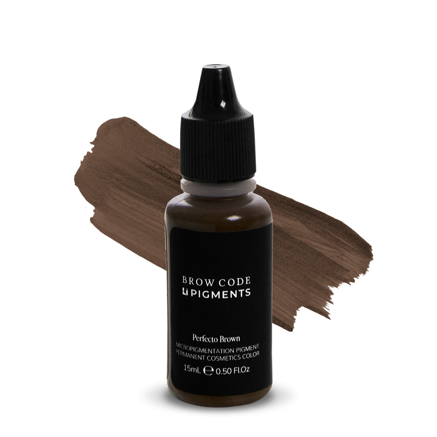 Li Pigments Permanent Makeup - color-perfecto-brown with swatch on white background