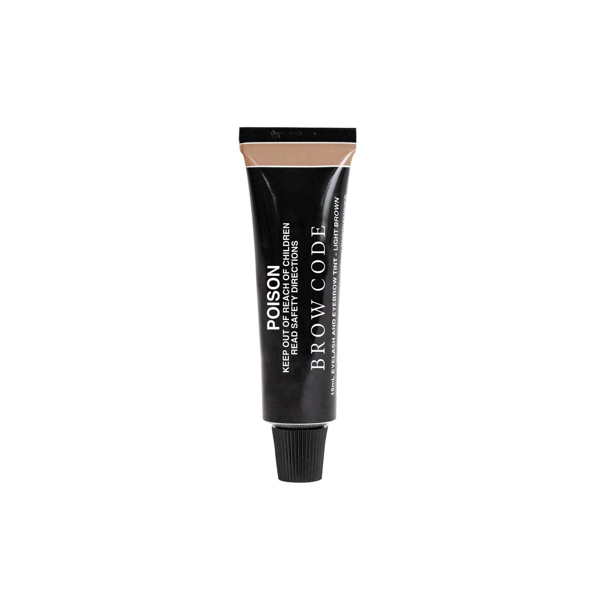 Brow Tint Tube - Color-Light Brown - Against a white background