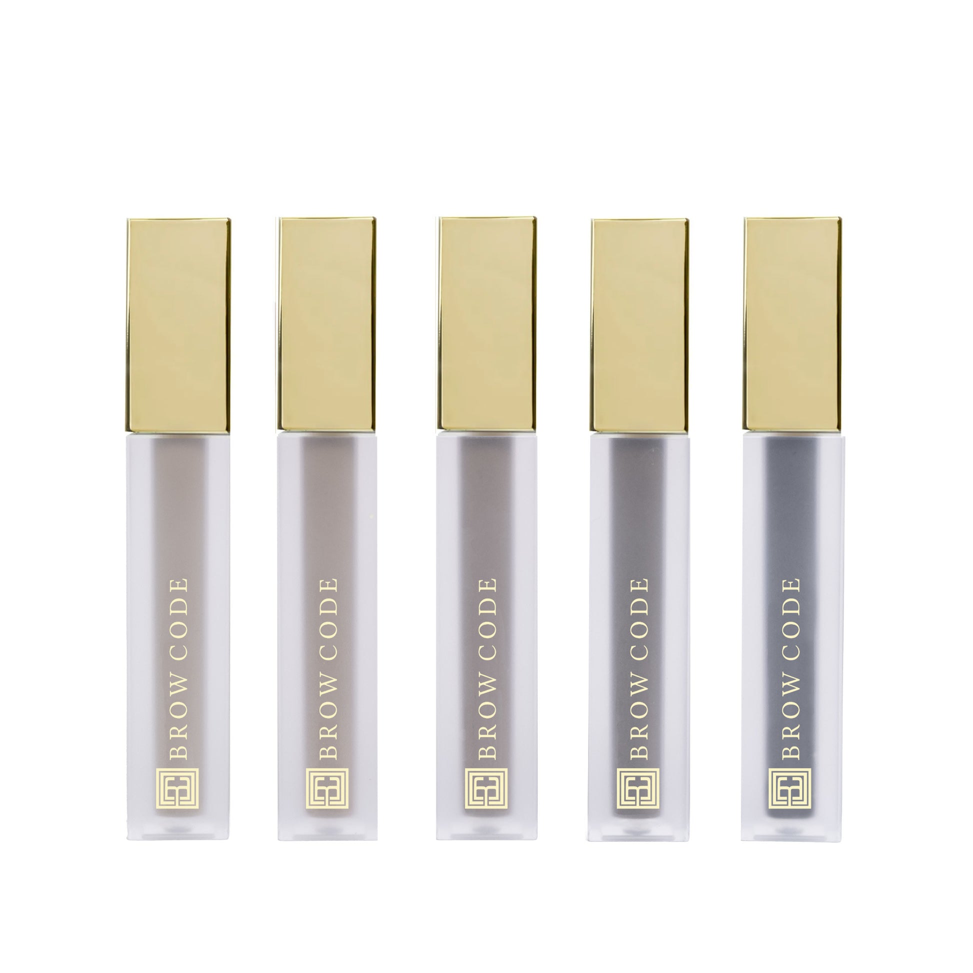 Tinted Multi-Peptide Brow Gel vials against a white background