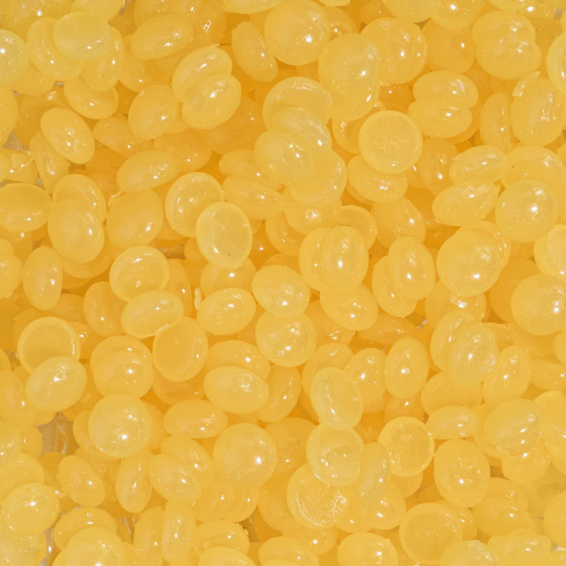 Close up shot of hot wax beads