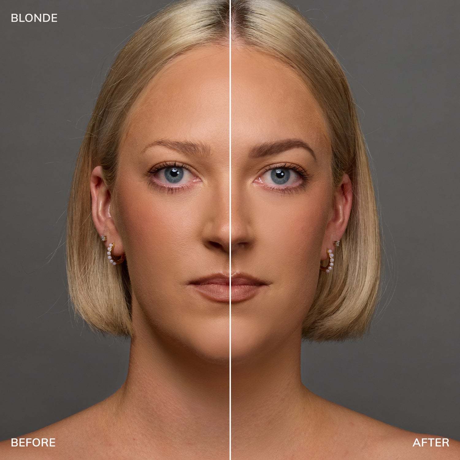 Before and after color-blonde