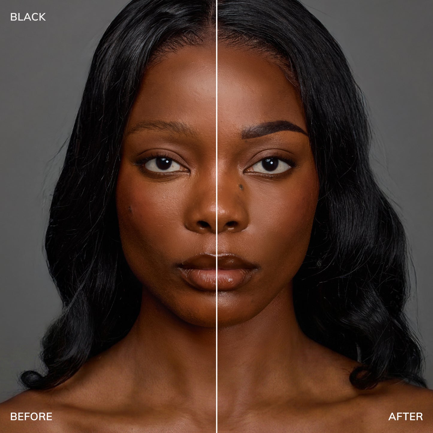 Before and after color-black